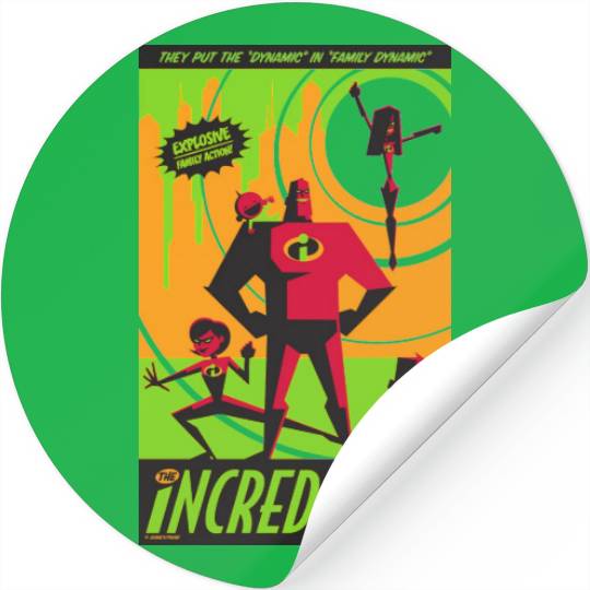 The Incredibles Poster Art Disney Stickers