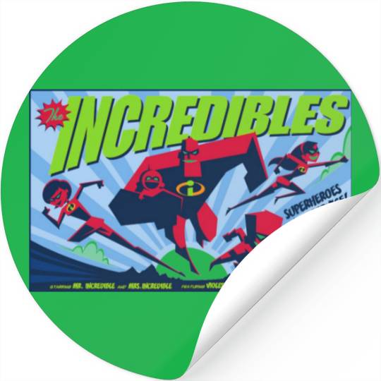 The Incredibles movie poster Disney Stickers