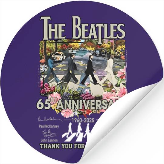65th Anniversary The Beatles Signatures Stickers, Abbey Road The Beatles Band Stickers, Rock Band The Beatles Stickers, The Beatles Fan Gift Stickers