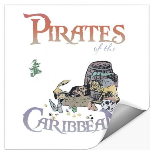 BM Vintage Pirates of the Caribbean Disneyland Stickers, Dead Men Tell No Tales Stickers