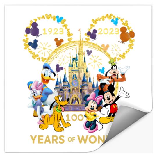 Disney 100 Years Anniversary Stickers