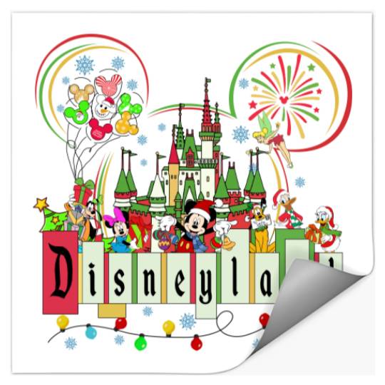Disneyland Christmas Stickers, Mickey And Friend Christmas Stickers