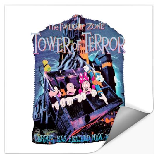 Vintage The Twilight Zone Tower of Terror Retro Stickers, Disney Stickers