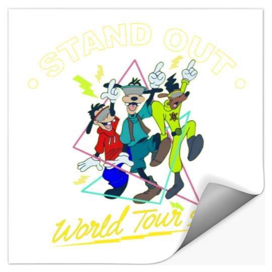 Disney Powerline  Color Stickers, Vintage Disney Goofy Powerline Stickers