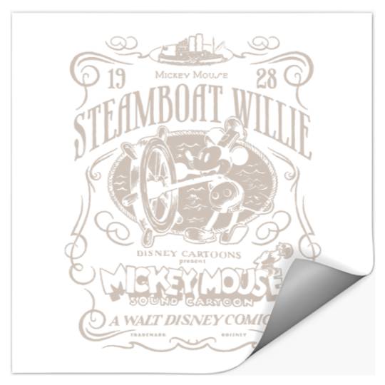 Mickey Steamboat Willie Classic 1928 Disney 100th Bella Stickers Gildan Stickers Unisex