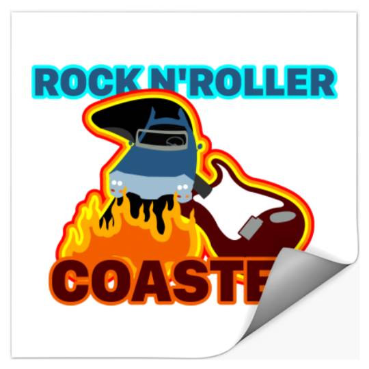 Rock 'n' Roller Coaster (with text) - Disneyland - Stickers