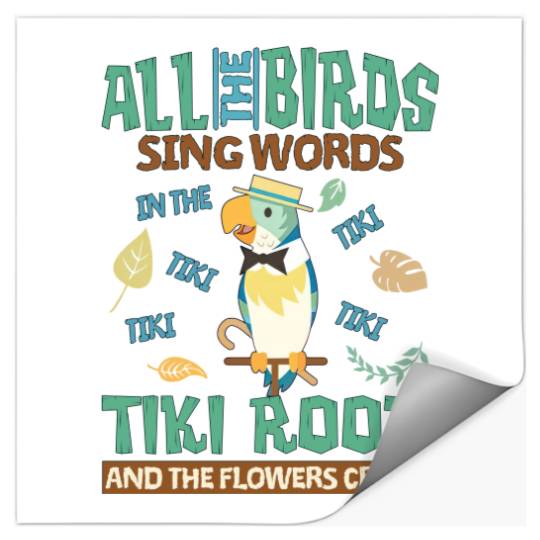 Retro Disneyland Enchanted Tiki Room Stickers