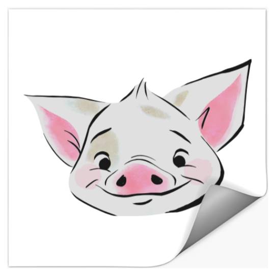 Disney Moana Pua Face Stickers, Moana Princess Stickers