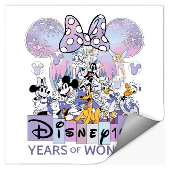 Mickey and Friends Disney 100 Years of Wonder Stickers, 100th Disney Anniversary Stickers