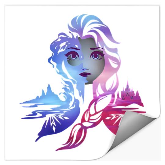 Discover Disney Frozen 2 Elsa Two Tone Stickers Hoody Kids Child Tote Bag Stickers