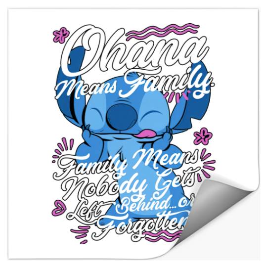 Stitch Day Ohana Means Family Stickers, Disney Stitch Stickers, Disneyland Stickers