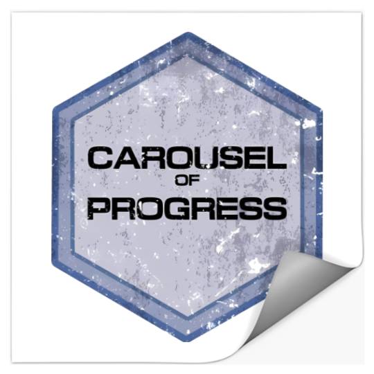 Vintage Distressed Carousel of Progress - Disney - Stickers