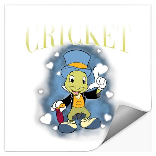 Retro Disney Jiminy Cricket 90s Portrait Stickers, Disney Pinocchio