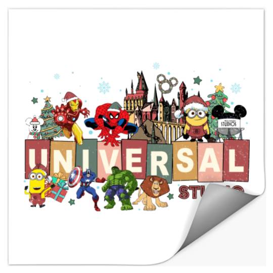 Universal Studios Christmas Stickers, Disneyland Christmas Stickers