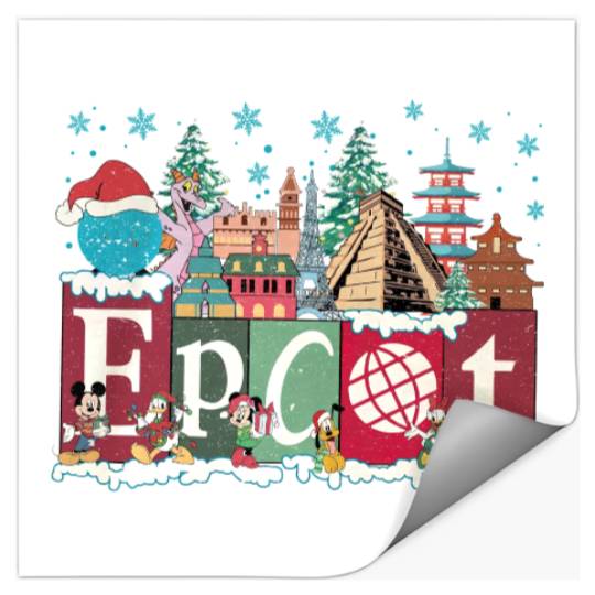 Epcot Christmas Stickers, Joy to the World, Disney Christmas Trip Stickers