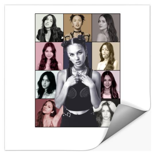 Olivia Rodrigo Eras Tour Stickers, Olivia Rodrigo Vintage Unisex Stickers