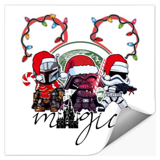 Disney Star Wars Christmas Stickers, Star Wars Characters Christmas Stickers