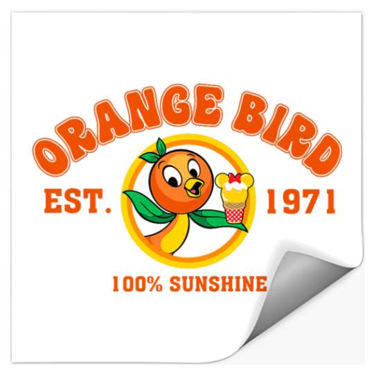 Orange Bird Sunshine Stickers, Disney Orange Bird Stickers