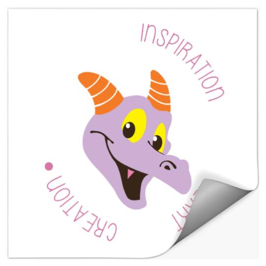 Disney Epcot Stickers, One Little Spark of Inspiration Stickers, Figment Stickers, Dragon Stickers, Disney Magic Kingdom Stickers, Disney World Stickers