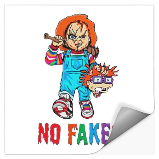 Chucky "No Fakes" adult Stickers, Halloween Disney Stickers