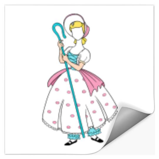 Bo Peep Embroidered Crewneck, Disney embroidered Stickers