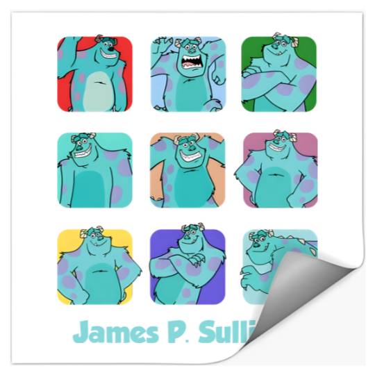 Disney Monsters Inc Sulley Moods Stickers, James P. Sullivan Stickers, Magic Kingdom Stickers