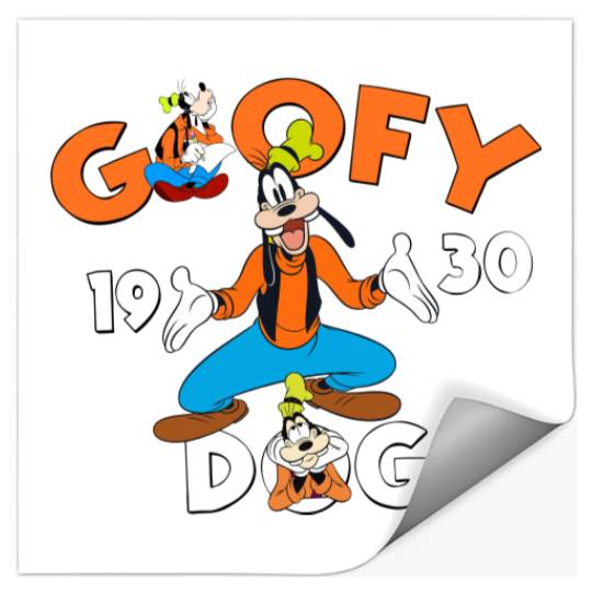 Retro Goofy Dog Stickers, Goofy Dog Trip Stickers, Goofy est 1930 Stickers, Disney Family Trip Stickers
