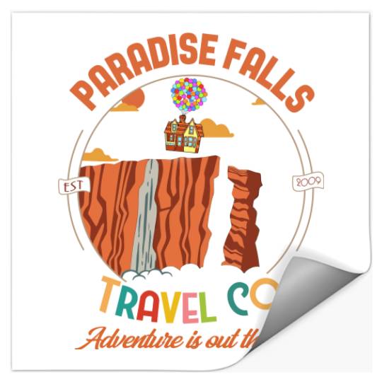 Retro Disney Pixar Up Movie Paradise Falls Stickers