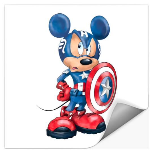 Superhero Mickey Stickers, Avengers Mickey Stickers, Captain America Mickey Stickers, Superhero Mickey Stickers, Captain Mickey Stickers, Disney Mickey Stickers