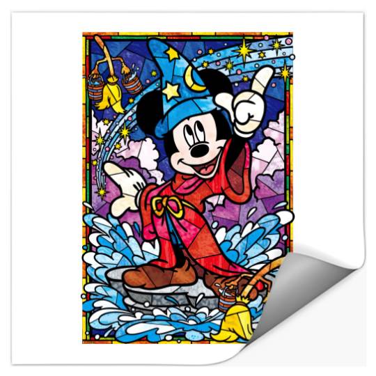 Mickey stained glass Stickers, Disney stained glass Stickers, Disney Mickey Stickers