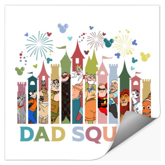 Disney Dad Squad Stickers, Disney Dad Stickers, Disney Men's Stickers, Disney Father, Disney Fathers Day, Gift For Dad, Best Dad Ever, Magic Kingdom