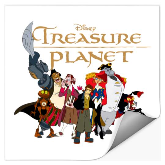 Disney Treasure Planet Logo and Characters Stickers