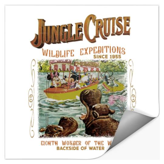 Disney Stickers, Vintage Disney Jungle Cruise Ride Stickers