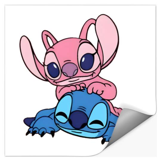 Stitch Disney Stickers, Stitch and Angel Couple Stickers, Disneyland Stickers