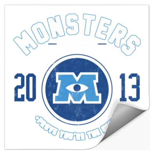 Disney Pixar Monsters University Logo Graphic Stickers