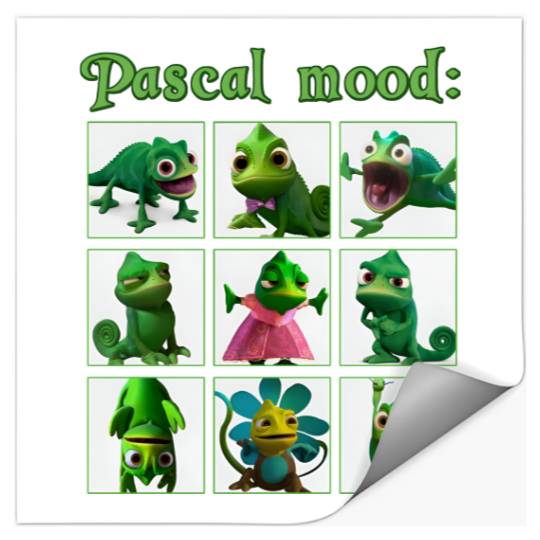 Disney Tangled Pascal Mood Rapunzel Emotion Of Pasca Unisex Stickers