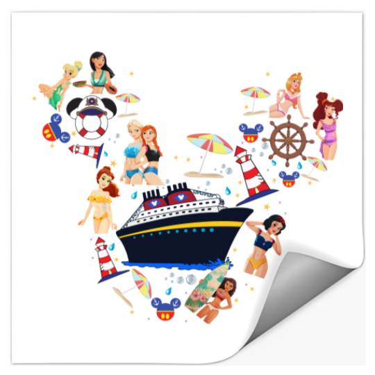 Disney Cruise Princess Stickers, Magical Cruisin Princess Stickers