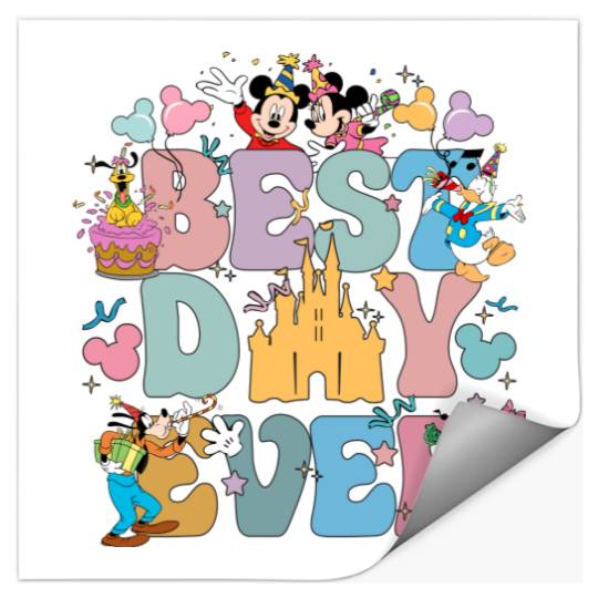 Disney Best Day Ever  Color Stickers, Disney Family Stickers, Disney