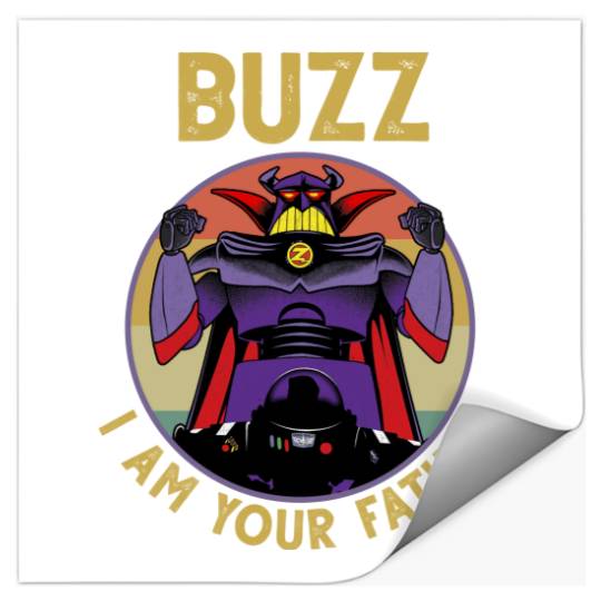 I Am Your Father Buzz Vintage Stickers Buzz Lightyear Stickers, Toy Story Disney, Father's Day Stickers