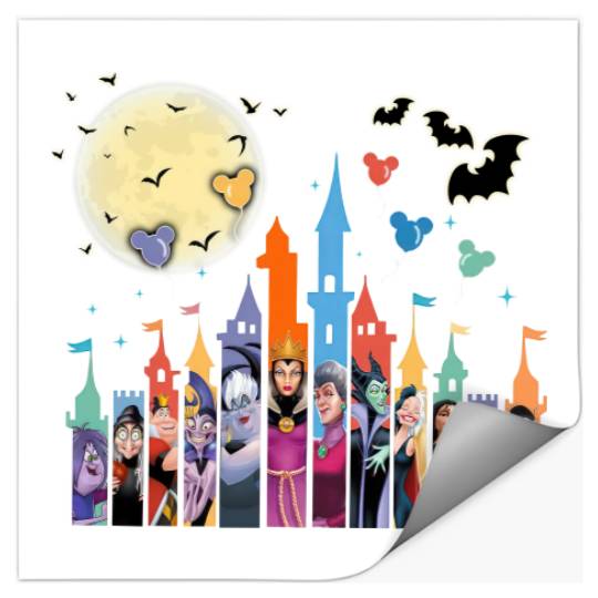 Disney Villains Stickers, Maleficent Evil Queen Stickers, Disney Castle Balloon Stickers