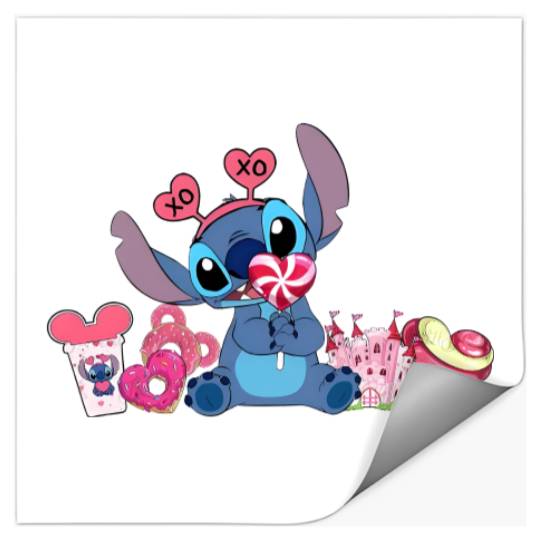 Disney Stitch Love Stickers, Stitch Love Couple Stickers