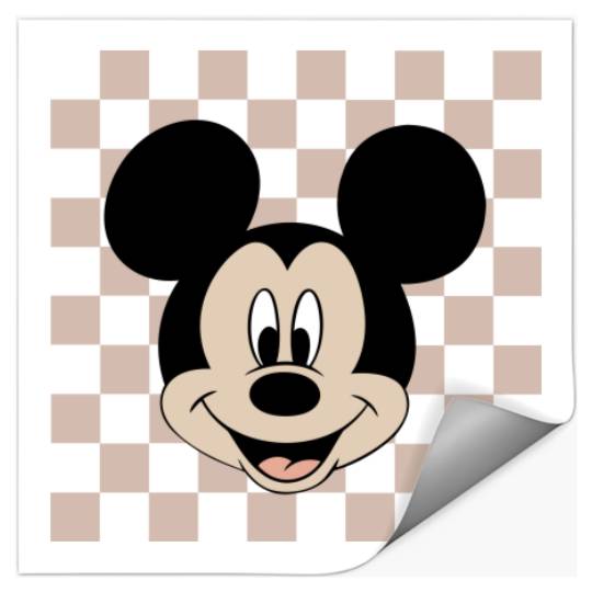 Mickey Checkered  Stickers, Vintage Mickey Mouse Stickers, Disney Family Trip Stickers