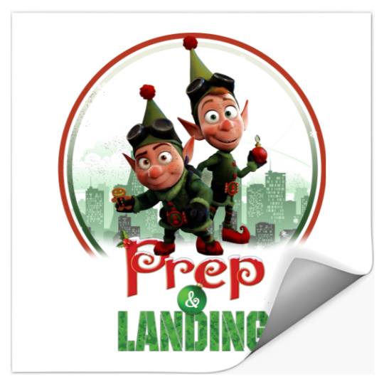 Prep & Landing Christmas Movie  Stickers, Vintage Disney Christmas Party Stickers, Disneyland Holiday Family Trip Gift