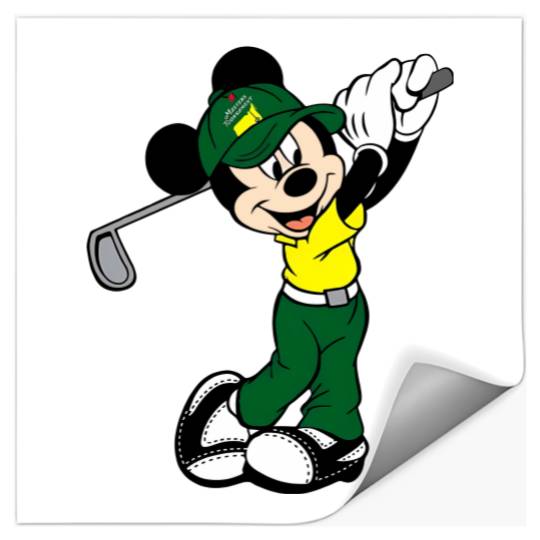 Colors Mickey Golf Stickers, Disney Family Matching Stickers