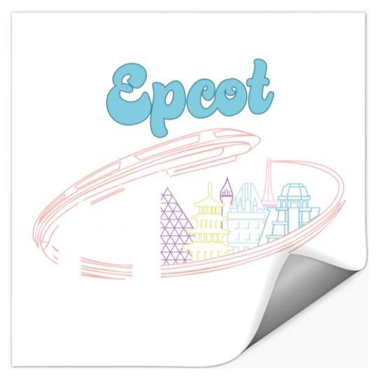 Epcot Countries Stickers, Monorail Stickers, Epcot Stickers, Colorful Disney Stickers