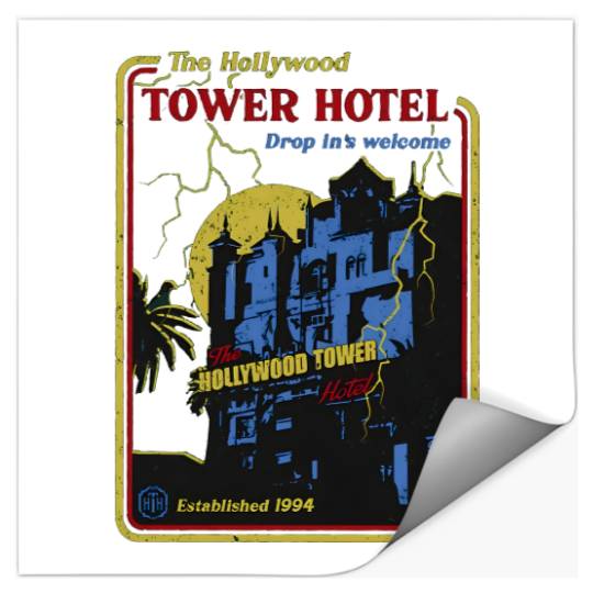 The Hollywood Tower Hotel The Twilight Zone Stickers / Disney Scary Halloween Stickers