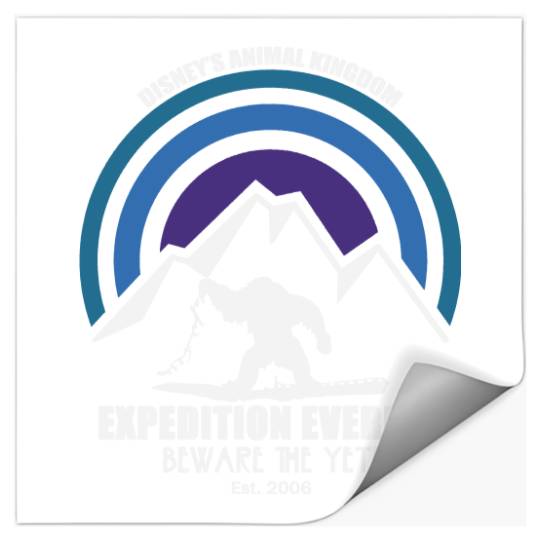 Expedition Everest - Disney Inspired - Animal Kingdom - Ride - Yeti - Unisex Short Sleeve Stickers - Stickers