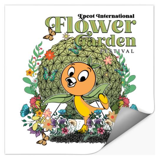 Orange Bird Stickers, Epcot Flower & Garden Festival 2023, Disney Orange