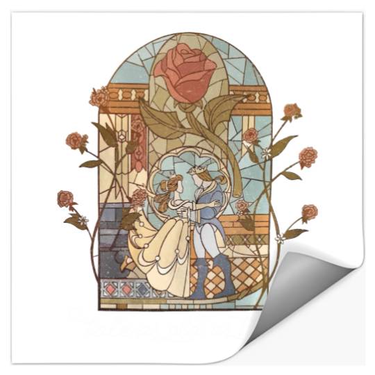 Vintage Tale as Old as Time  Stickers, Retro Beauty and the Beast Stickers, Disney Princess Stickers, Belle Beauty Princess Tees