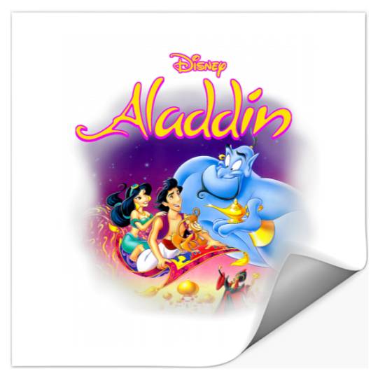 Disney Aladdin Faded Classic Movie Poster Stickers